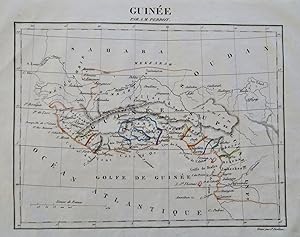 Guinea Senegambia West Africa Mts. Kong 1837 Tardieu Perrot miniature map