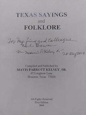 TEXAS SAYINGS and FOLKLORE