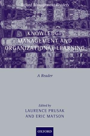 Seller image for Knowledge Management And Organizational Learning : A Reader for sale by GreatBookPrices