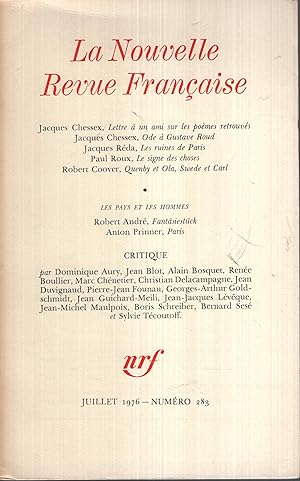 Seller image for La Nouvelle Revue Franaise Juillet 1976 N 283 for sale by PRISCA