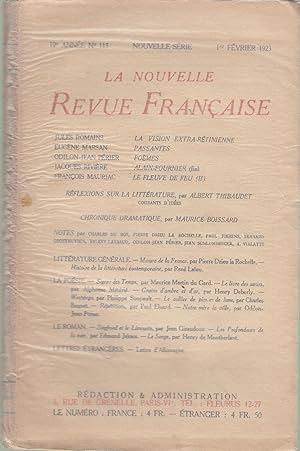Bild des Verkufers fr La Nouvelle Revue Franaise - 10e anne N 113 - Nouvelle Srie - 1er Fvrier 1923. zum Verkauf von PRISCA