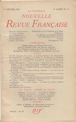 Immagine del venditore per La nouvelle Nouvelle Revue Franaise n14 venduto da PRISCA