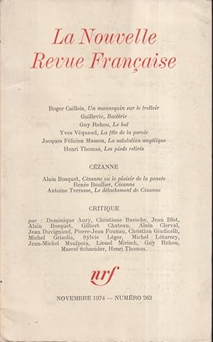 Seller image for La Nouvelle Revue Franaise - N 263 for sale by PRISCA