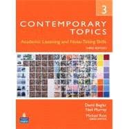 Imagen del vendedor de Contemporary Topics 3 Academic and Note-Taking Skills (Advanced) a la venta por eCampus