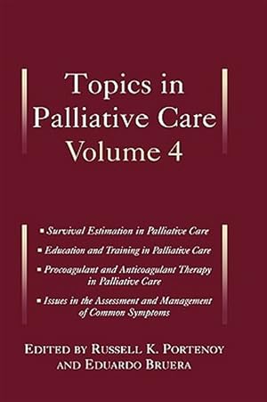 Seller image for Topics in Pallative Care for sale by GreatBookPrices
