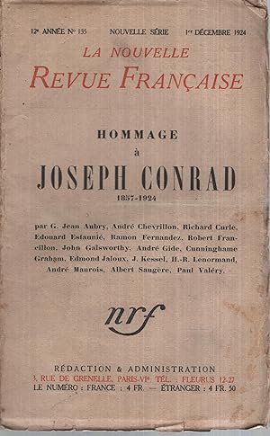Seller image for La Nouvelle Revue Franaise Dcembre 1924 N NS12 for sale by PRISCA