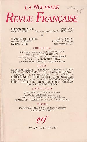 Seller image for La Nouvelle Revue Franaise. - N 328 - 1er Mai 1980. for sale by PRISCA