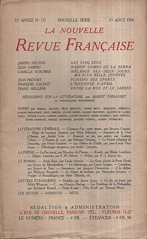 Bild des Verkufers fr La Nouvelle Revue Franaise Aot 1924 N 131 zum Verkauf von PRISCA