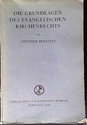 Bild des Verkufers fr Die Grundlagen des evangelischen Kirchenrechts. zum Verkauf von books4less (Versandantiquariat Petra Gros GmbH & Co. KG)