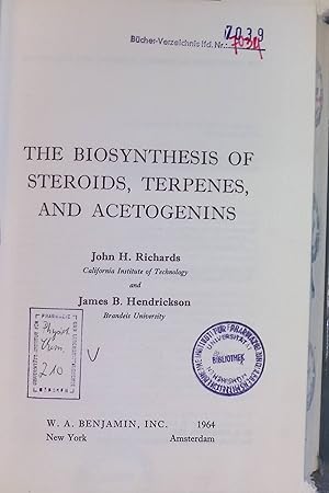 Bild des Verkufers fr The biosynthesis of steroids, terpenes, and acetogenes Frontiers in Chemistry zum Verkauf von books4less (Versandantiquariat Petra Gros GmbH & Co. KG)