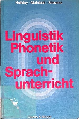 Bild des Verkufers fr Linguistik, Phonetik und Sprachunterricht. zum Verkauf von books4less (Versandantiquariat Petra Gros GmbH & Co. KG)