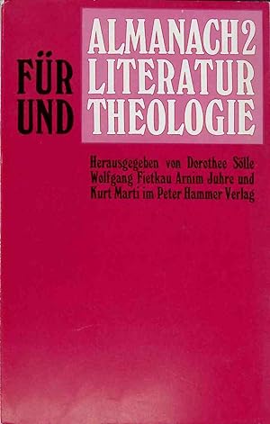Image du vendeur pour Almanach 2 fr Literatur und Theologie. mis en vente par books4less (Versandantiquariat Petra Gros GmbH & Co. KG)