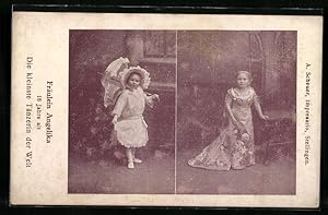 Bild des Verkufers fr Ansichtskarte Die kleinest Tnzerin der Welt, Fraulein Angelika 18 Jahre alt, Liliputanerin zum Verkauf von Bartko-Reher