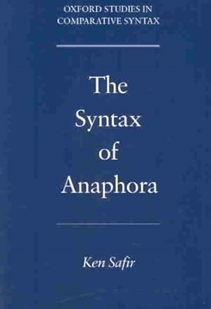 Bild des Verkufers fr Syntax of Anaphora zum Verkauf von GreatBookPrices