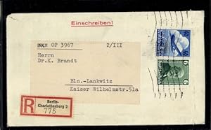 Umschlag des Organisations-Komitee für die XI. Olympiade Berlin 1936 e.V., Nr. 603, 604, R-Brief