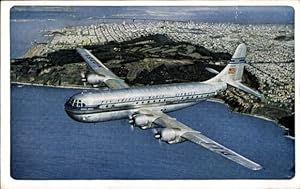 Ansichtskarte / Postkarte Double decked Strato Clippers, Amerikanisches Passagierflugzeug, Pan Am