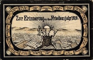 Künstler Ansichtskarte / Postkarte Erinnerung an das Friedensjahr 1919, Preis für Lebensmittel, K...