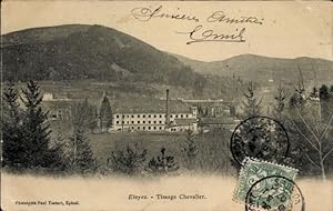Ansichtskarte / Postkarte Éloyes Vosges, Tissage Chevalier
