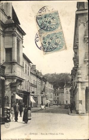 Ansichtskarte / Postkarte Épinal Lorraine Vosges, Rue de Hôtel de Ville