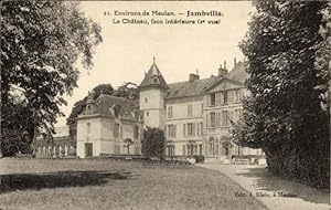 Ansichtskarte / Postkarte Meulan en Yvelines, Jambville, Schloss, Face interieure