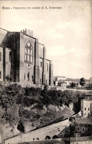 Ansichtskarte / Postkarte Siena Toscana, Panorama con veduta di S. Domenico