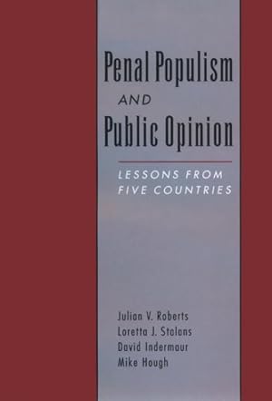 Seller image for Penal Populism and Public Opinion : Lessons from Five Countries for sale by GreatBookPrices