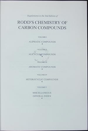Seller image for Supplements to the 2nd Edition of Rodd's chemistry of carbon compounds. Volume 1-5. for sale by Antiquariat Bookfarm