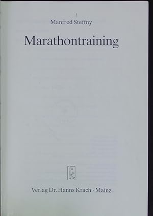 Seller image for Marathontraining. for sale by Antiquariat Bookfarm