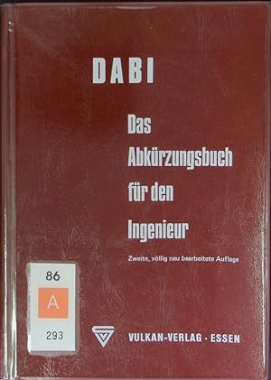 Immagine del venditore per Das Abkrzungsbuch fr den Ingenieur. venduto da Antiquariat Bookfarm