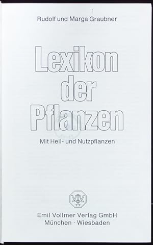 Bild des Verkufers fr Lexikon der Pflanzen. zum Verkauf von Antiquariat Bookfarm