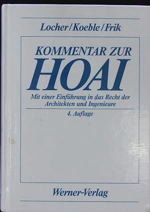 Seller image for Kommentar zur HOAI. for sale by Antiquariat Bookfarm
