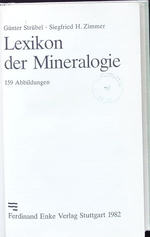 Seller image for Lexikon der Mineralogie. for sale by Antiquariat Bookfarm