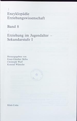 Seller image for Erziehung im Jugendalter - Sekundarstufe I. for sale by Antiquariat Bookfarm