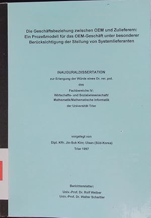 Seller image for Die Geschftsbeziehung zwischen OEM und Zulieferern. for sale by Antiquariat Bookfarm