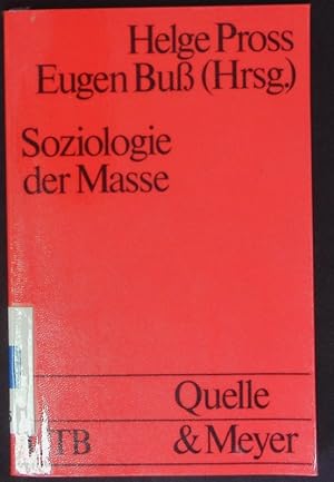 Bild des Verkufers fr Soziologie der Masse. zum Verkauf von Antiquariat Bookfarm