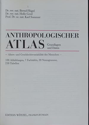 Bild des Verkufers fr Anthropologischer Atlas. zum Verkauf von Antiquariat Bookfarm