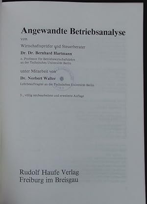 Seller image for Angewandte Betriebsanalyse. for sale by Antiquariat Bookfarm