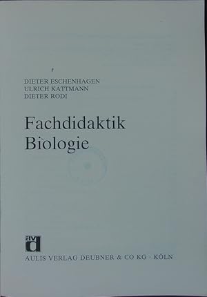 Seller image for Fachdidaktik Biologie. for sale by Antiquariat Bookfarm