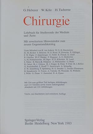 Seller image for Chirurgie. for sale by Antiquariat Bookfarm