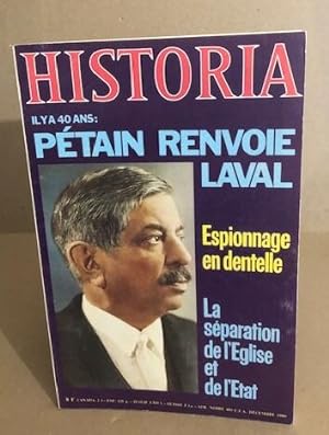 Historia n° 409 / il y a 40 ans : Petain renvoie Laval