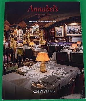 Annabel's 44 Berkeley Square 1963-2018 20 November 2018 Christie's London