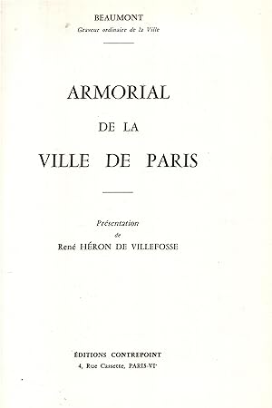 Armorial de la ville de Paris: Beaumont, kobberstikker - Ren Hron de Villefosse