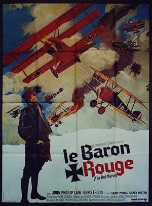 "LE BARON ROUGE (THE RED BARON)" Réalisé par Roger CORMAN en 1971 avec John Phillip LAW / Affiche...