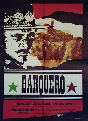 "BARQUERO" Réalisé par Gordon DOUGLAS en 1970 avec Lee VAN CLEEF / Affiche française originale / ...