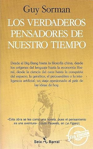 Imagen del vendedor de Los Verdaderos Pensadores De Nuestro Tiempo (Spanish Edition) a la venta por Librairie Cayenne
