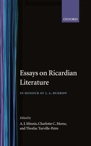 Seller image for Essays on Ricardian Literature : In Honour of J.A. Burrow for sale by GreatBookPrices