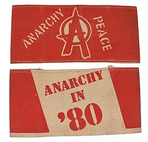 Vintage British anarchist punk armbands c. 1980