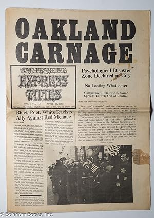 Seller image for San Francisco Express Times: vol. 1, #14.5, April 25, 1968: Oakland Carnage; psychological disaster zone declared in city for sale by Bolerium Books Inc.