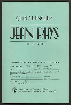Bild des Verkufers fr Jean Rhys: Life and Work zum Verkauf von Between the Covers-Rare Books, Inc. ABAA