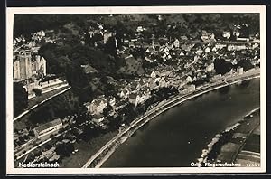 Ansichtskarte Neckarsteinach, Fliegeraufnahme des Ortes